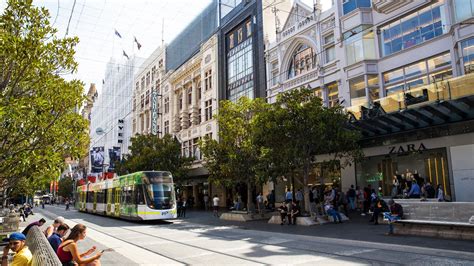 Main street in Melbourne CBD .